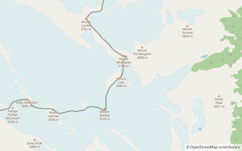mount low banff nationalpark location map
