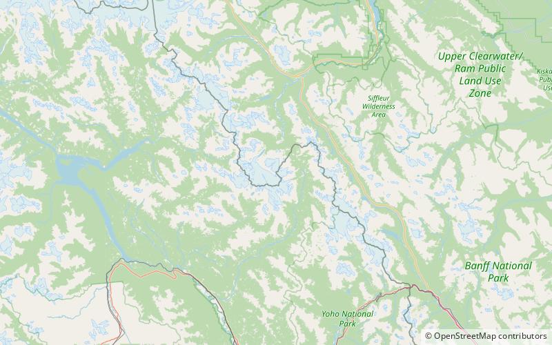 mount lambe park narodowy banff location map