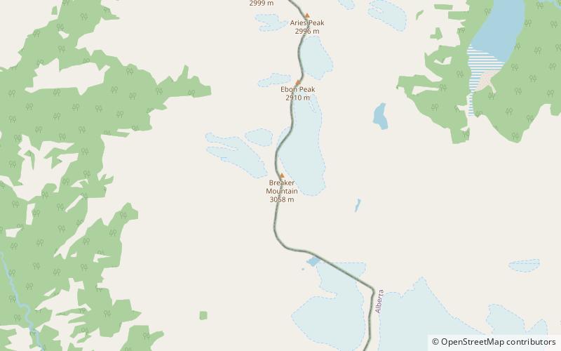 breaker mountain park narodowy banff location map