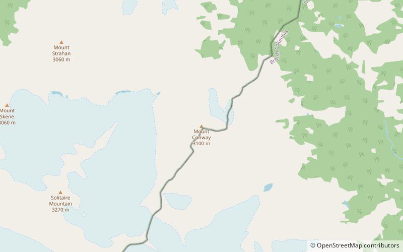 mount conway banff nationalpark location map