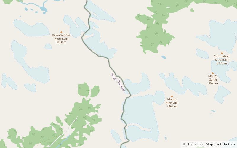 bush pass parc national de banff location map