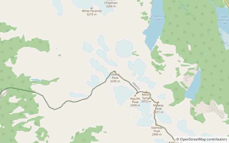 Howse Peak location map