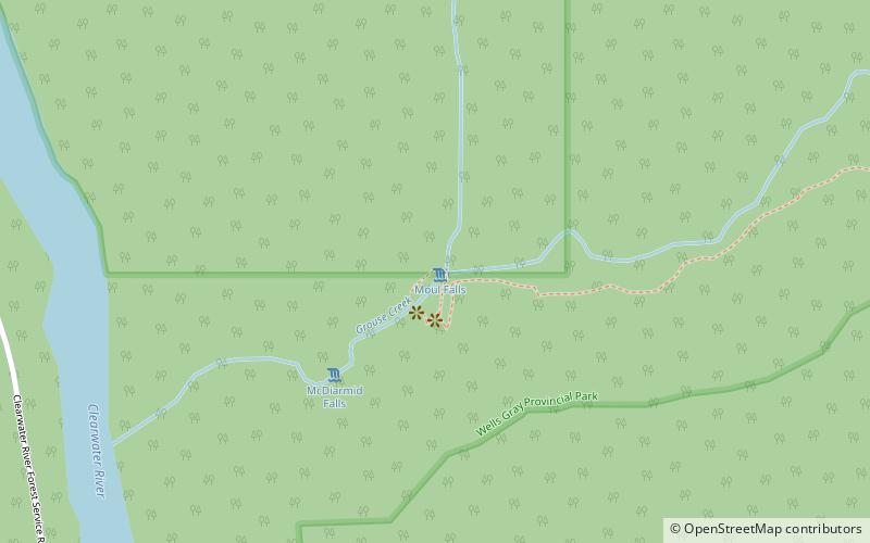 Moul Falls location map