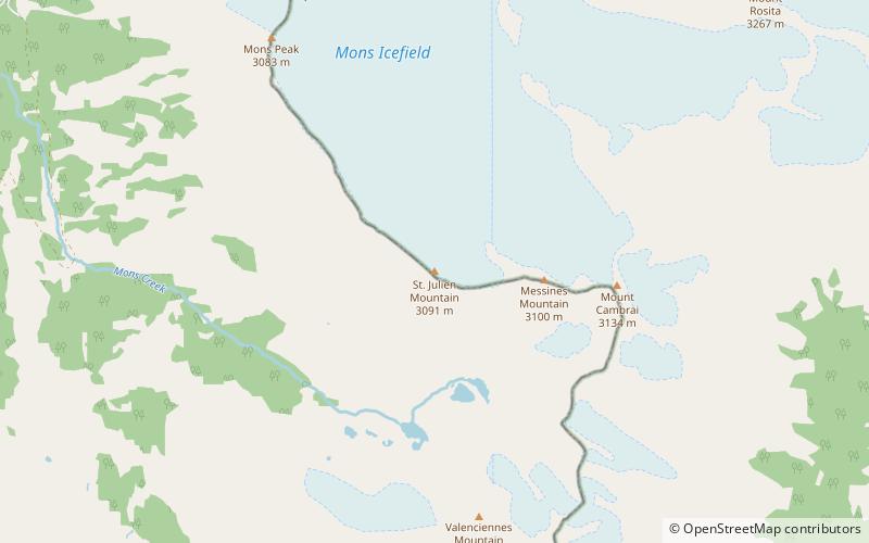 St. Julien Mountain location map