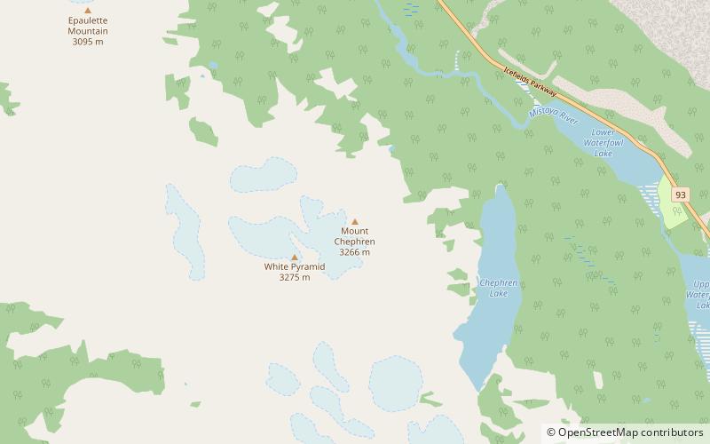 Mont Chephren location map