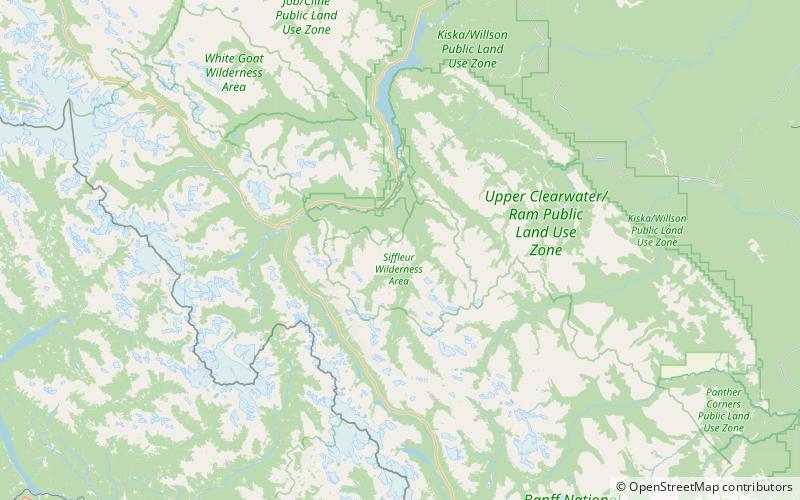 Siffleur Mountain location map