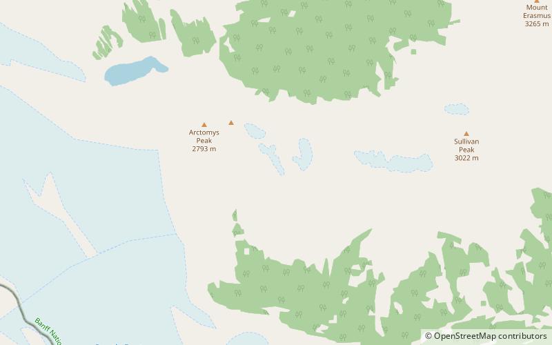 arctomys peak parque nacional banff location map