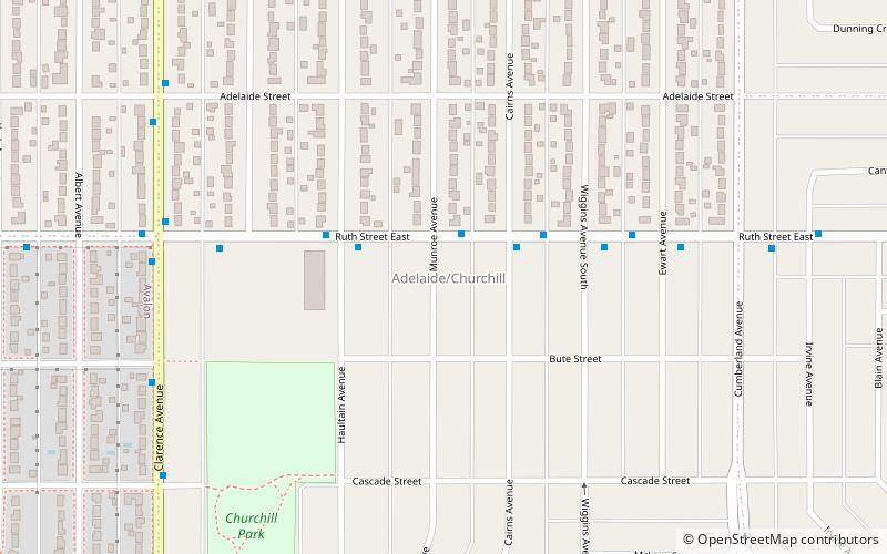 Adelaide/Churchill location map