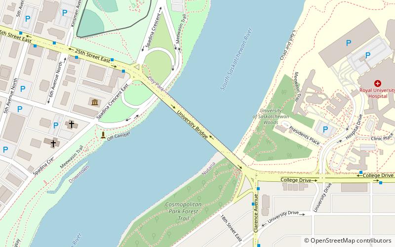 University Bridge location map