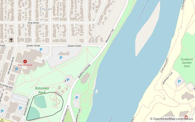 Spadina Crescent Bridge location map