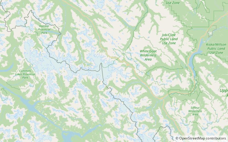Saskatchewan-Gletscher location map