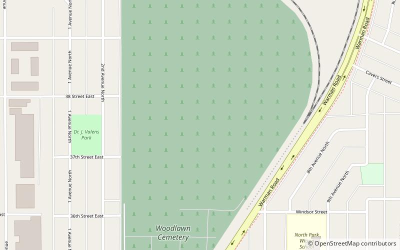 Woodlawn Cemetery location map