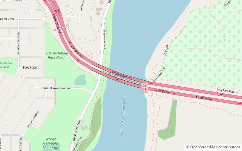 Circle Drive Bridge location map