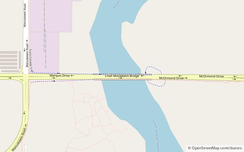 Chief Mistawasis Bridge location map