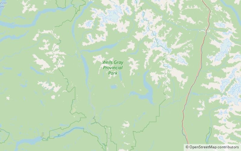 mcdougall lake wells gray provincial park location map
