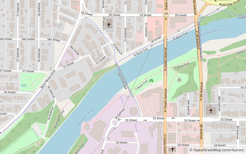 Red Deer Canadian Pacific Railway Bridge location map