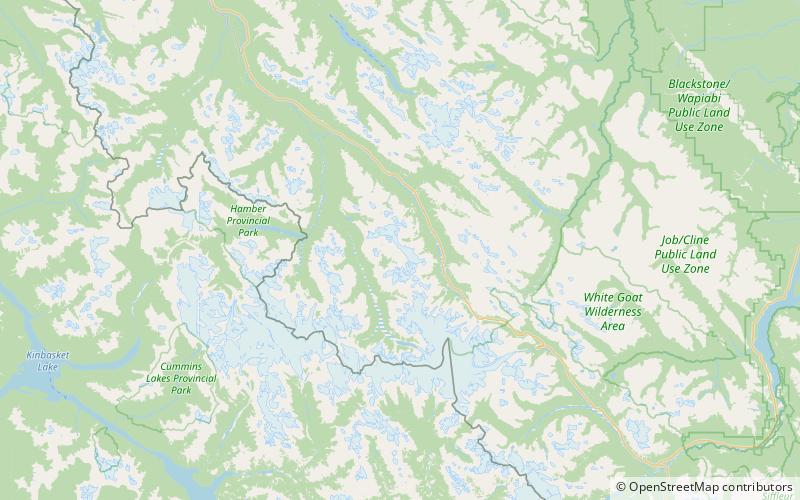 mount gec park narodowy jasper location map