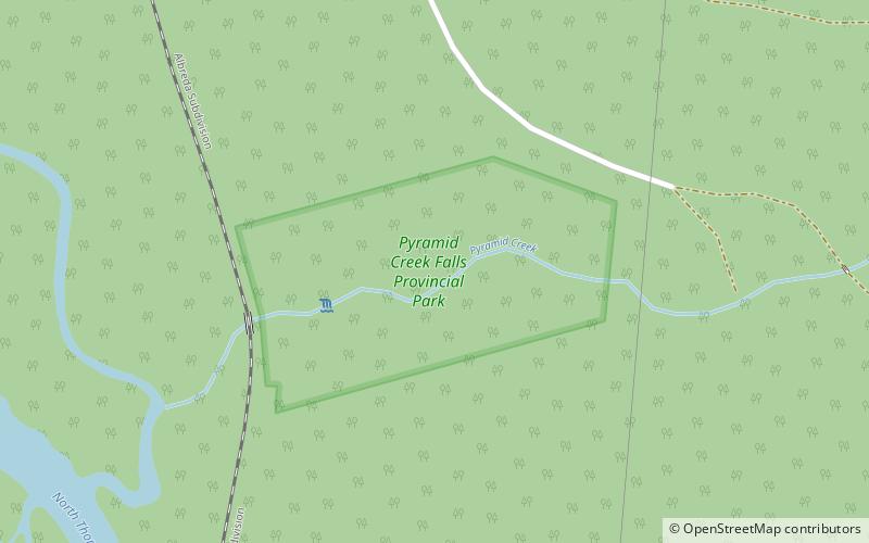 Parc provincial des Pyramid Creek Falls location map