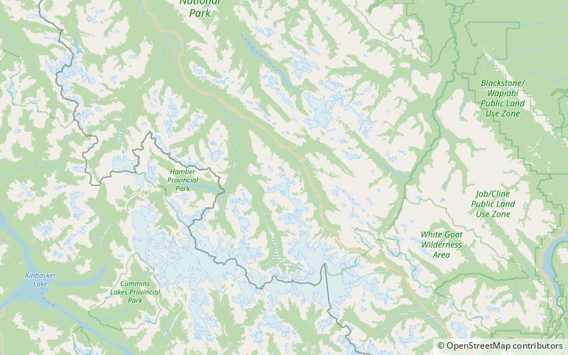 mount weiss park narodowy jasper location map