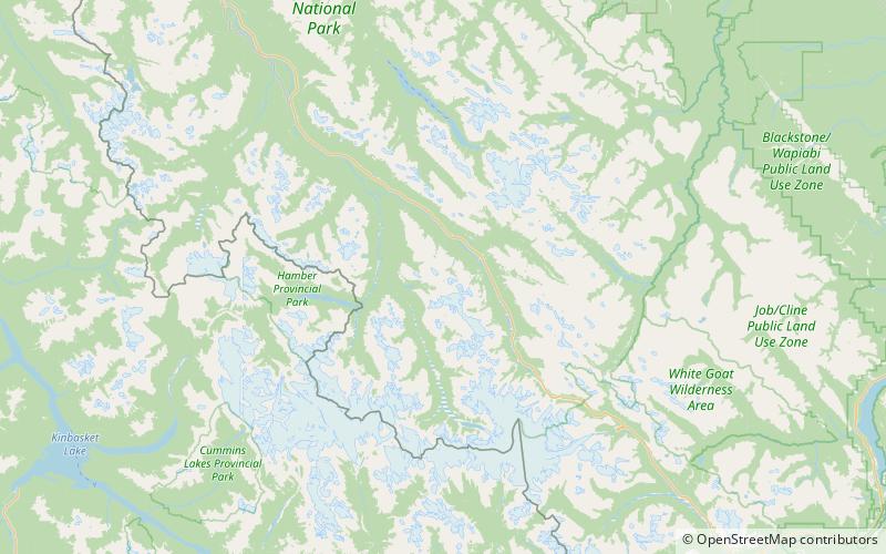 mount mitchell park narodowy jasper location map