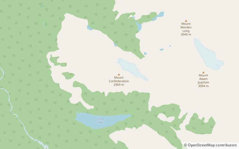 mount confederation parc national de jasper location map