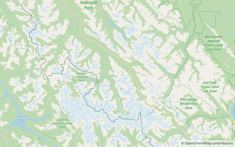 mount adam joachim park narodowy jasper location map