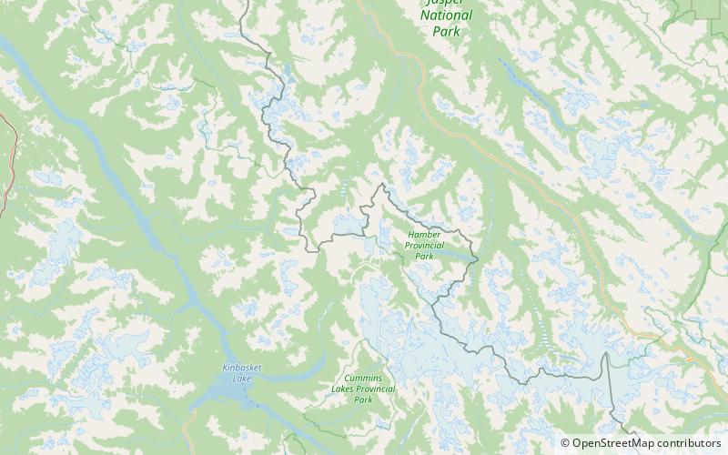 mount ermatinger park narodowy jasper location map