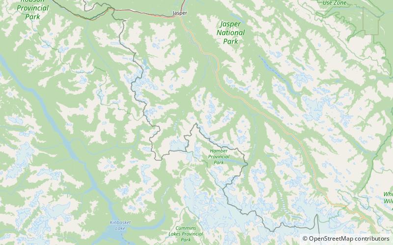 divergence peak park narodowy jasper location map
