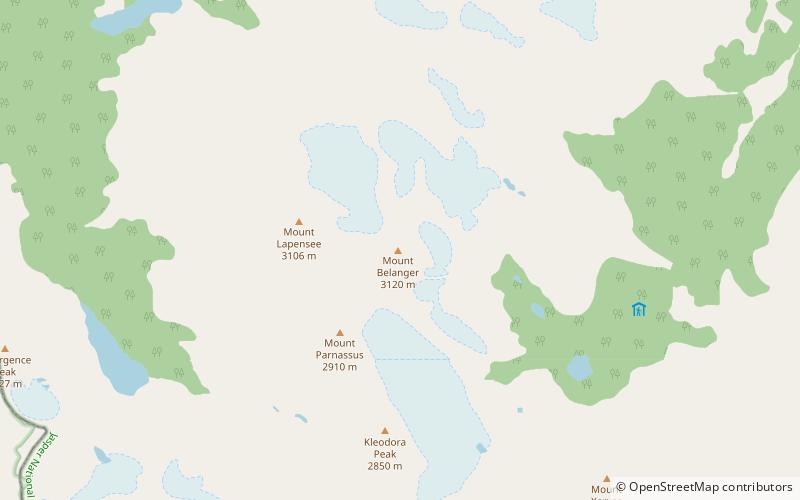 mount belanger park narodowy jasper location map