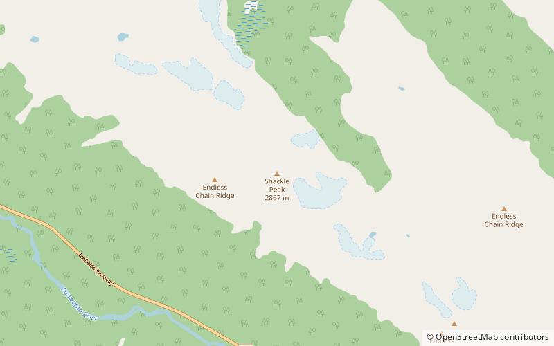 Endless Chain Ridge location map