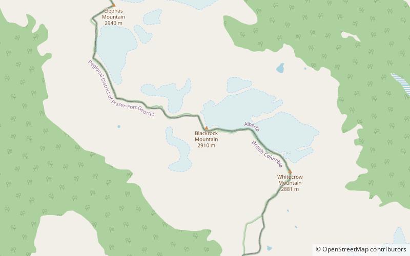 blackrock mountain park narodowy jasper location map