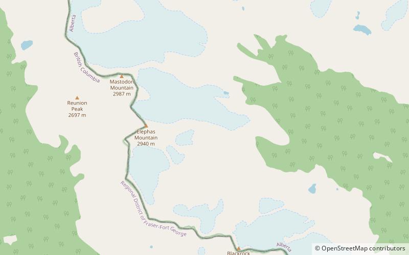 elephas mountain parque nacional jasper location map