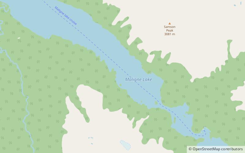 Lago Maligne location map