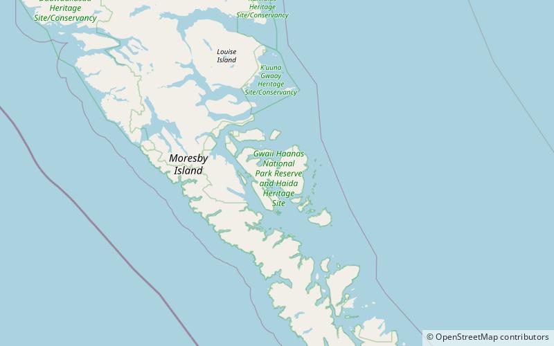 lyell island gwaii haanas nationalpark location map