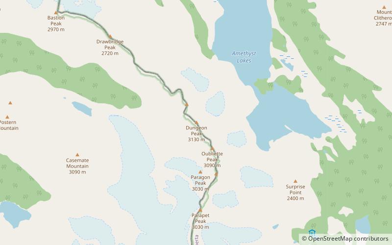 dungeon peak jasper nationalpark location map