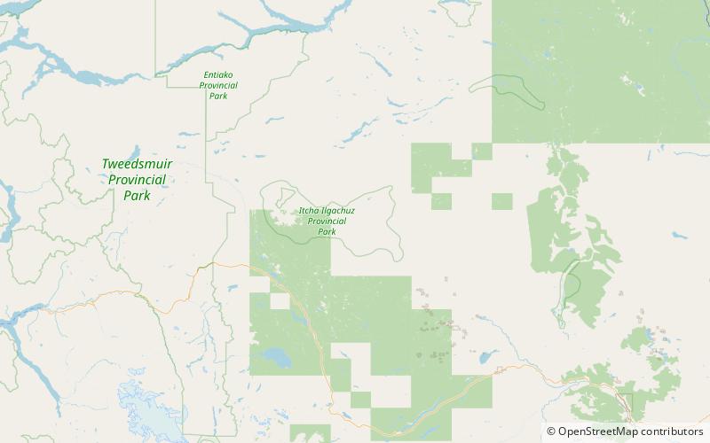 mount downton itcha ilgachuz provincial park location map