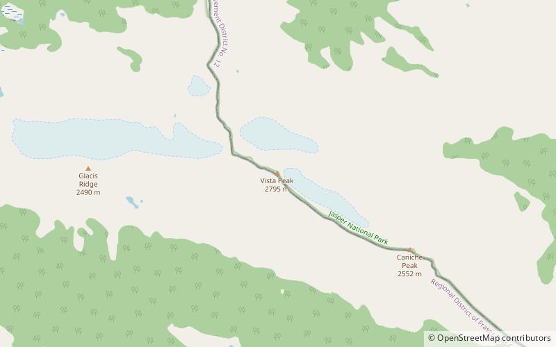 vista peak park prowincjonalny mount robson location map
