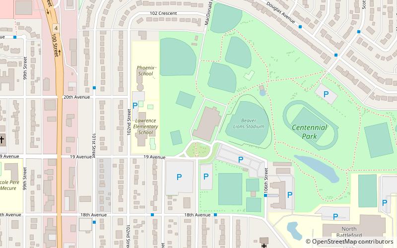 North Battleford Civic Centre location map