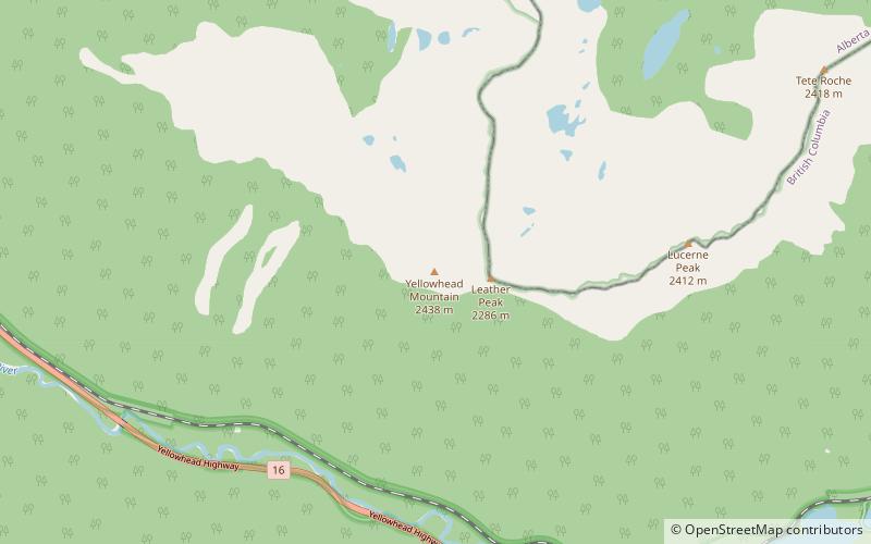 Yellowhead Mountain location map