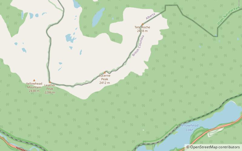 lucerne peak park prowincjonalny mount robson location map