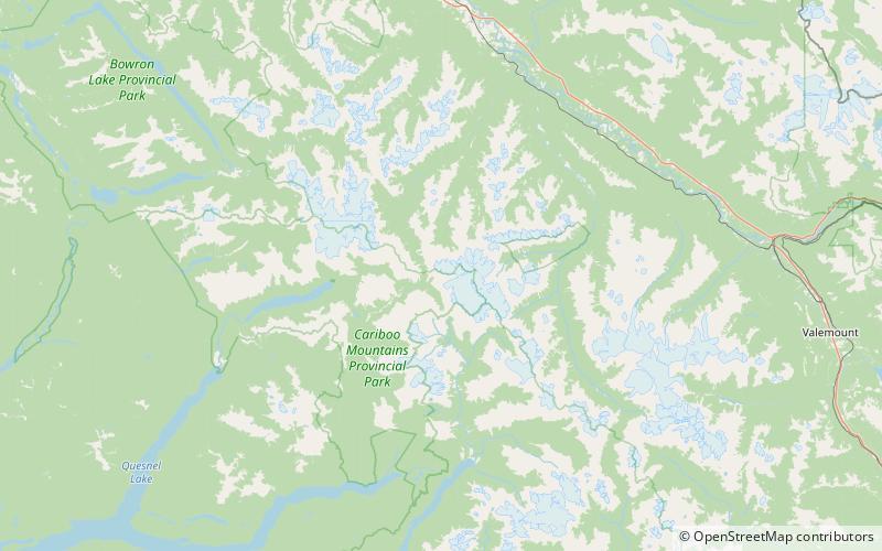 Montañas Cariboo location map
