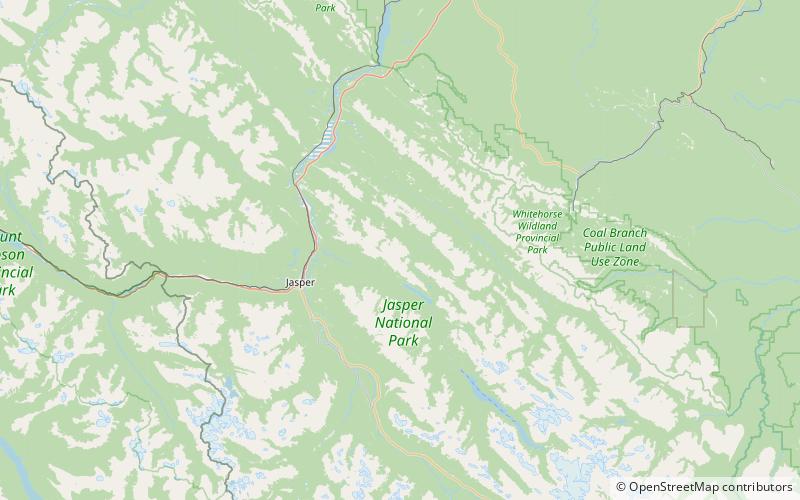 sirdar mountain park narodowy jasper location map