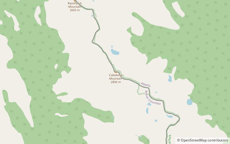 Caledonia Mountain location map