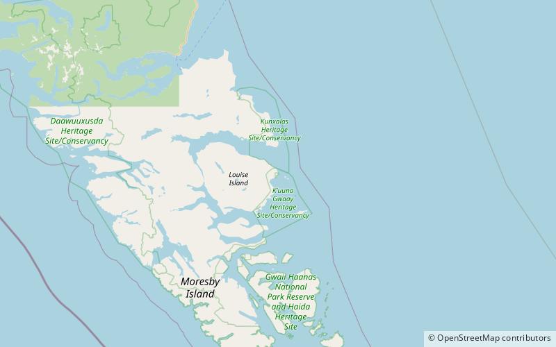 skedans louise island location map
