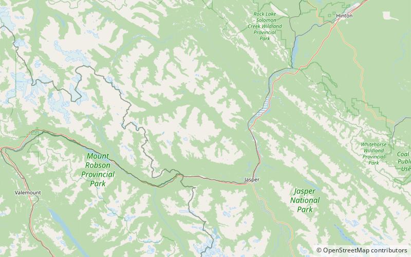 snaring mountain parc national de jasper location map