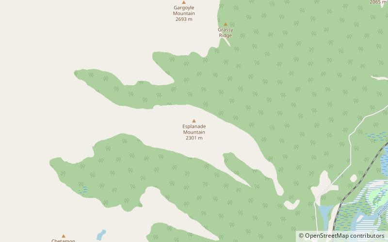 Esplanade Mountain location map