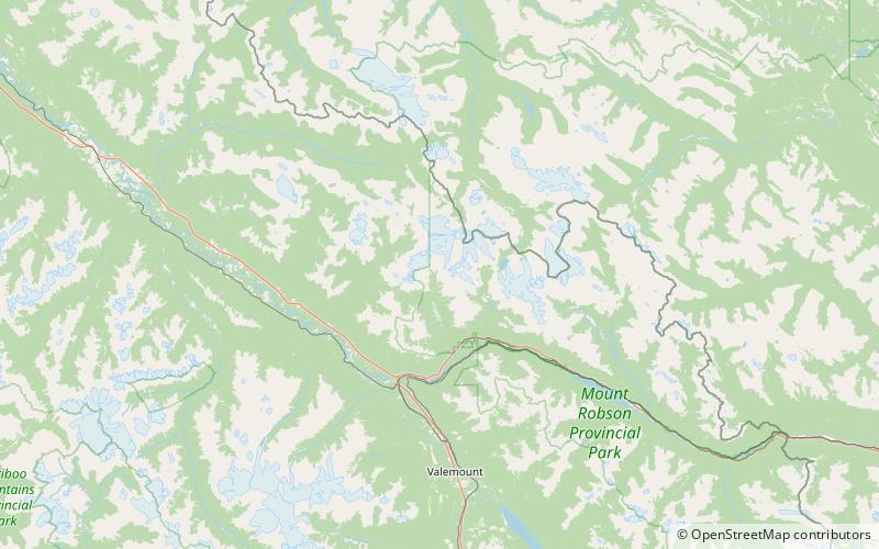 swiftcurrent falls parc provincial du mont robson location map