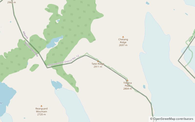 Tatei Ridge location map