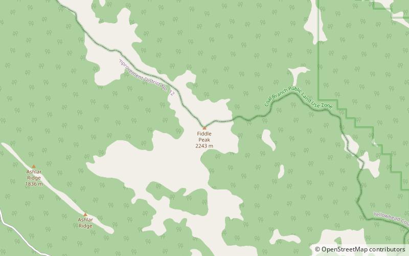 fiddle peak parc national de jasper location map