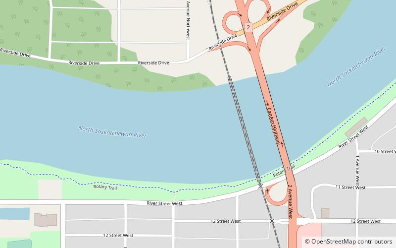 Diefenbaker Bridge location map